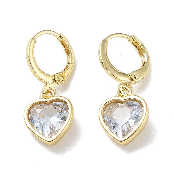 PandaHall Real 18K Gold Plated Brass Dangle Leverback Earrings, with Heart Glass, Clear, 25.5x10.5mm Glass Heart Clear
PandaHall Real 18K Gold Plated Brass Dangle Leverback Earrings, with Heart Glass, Clear, 25.5x10.5mm Glass Heart Clear