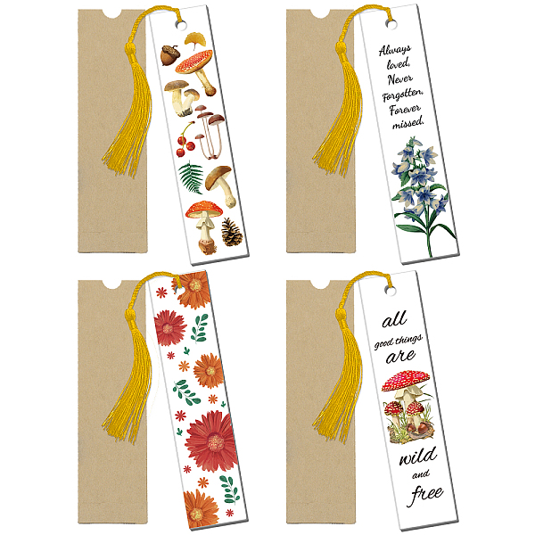 PandaHall Globleland 1 Set Mushroom & Flower Pattern Acrylic Bookmarks, with Paper Bags and Polyester Tassel Decorations, Rectangle, Mixed..., Multicolor
PandaHall Globleland 1 Set Mushroom & Flower Pattern Acrylic Bookmarks, with Paper Bags and Polyester Tassel Decorations, Rectangle, Mixed..., Multicolor