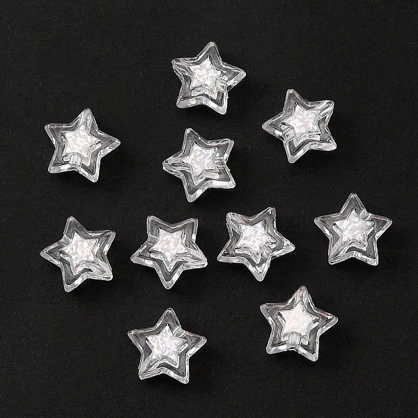 PandaHall Transparent Acrylic Beads, with Sequins, Star, Clear, 10x11x5mm, Hole: 1.6mm, about 2260pcs/500g Acrylic Star Clear
PandaHall Transparent Acrylic Beads, with Sequins, Star, Clear, 10x11x5mm, Hole: 1.6mm, about 2260pcs/500g Acrylic Star Clear