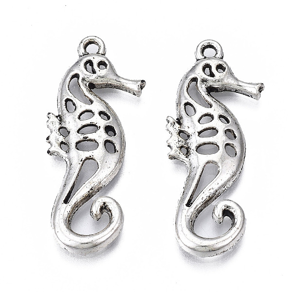 PandaHall Tibetan Style Alloy Pendants, Cadmium Free & Lead Free, Sea Horse, Antique Silver, 31x12x2mm, Hole: 1.5mm, about 720pcs/1000g...
PandaHall Tibetan Style Alloy Pendants, Cadmium Free & Lead Free, Sea Horse, Antique Silver, 31x12x2mm, Hole: 1.5mm, about 720pcs/1000g...