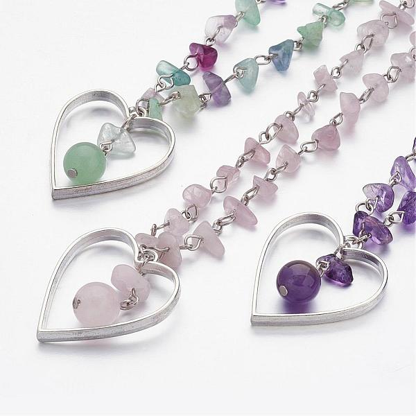 PandaHall Natural Gemstone Beaded Necklaces, Pendant Necklaces, with Alloy Findings and 304 Stainless Steel Lobster Claw Clasps, Mixed Color..., Multicolor
PandaHall Natural Gemstone Beaded Necklaces, Pendant Necklaces, with Alloy Findings and 304 Stainless Steel Lobster Claw Clasps, Mixed Color..., Multicolor