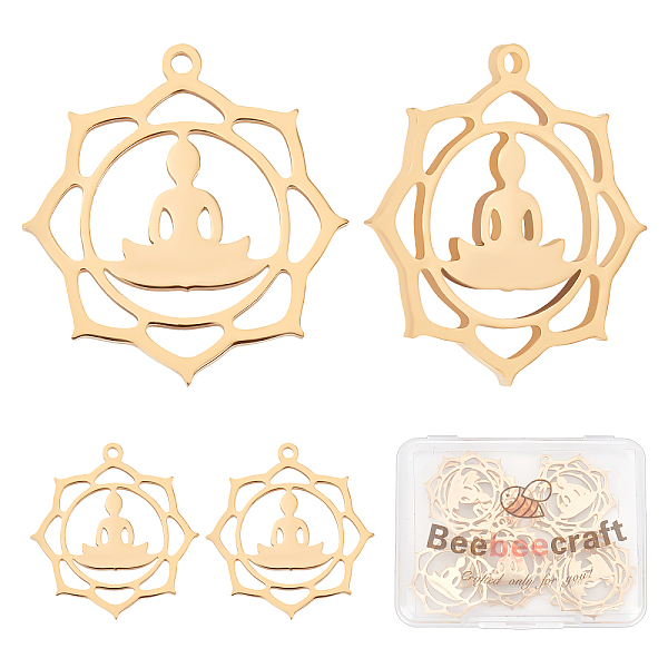 PandaHall Beebeecraft 10Pcs/Box 18K Gold Plated Chakra Energy Charms Hollow Flower Yoga OM OHM Pendants Charms Craft Supplies for DIY...
PandaHall Beebeecraft 10Pcs/Box 18K Gold Plated Chakra Energy Charms Hollow Flower Yoga OM OHM Pendants Charms Craft Supplies for DIY...