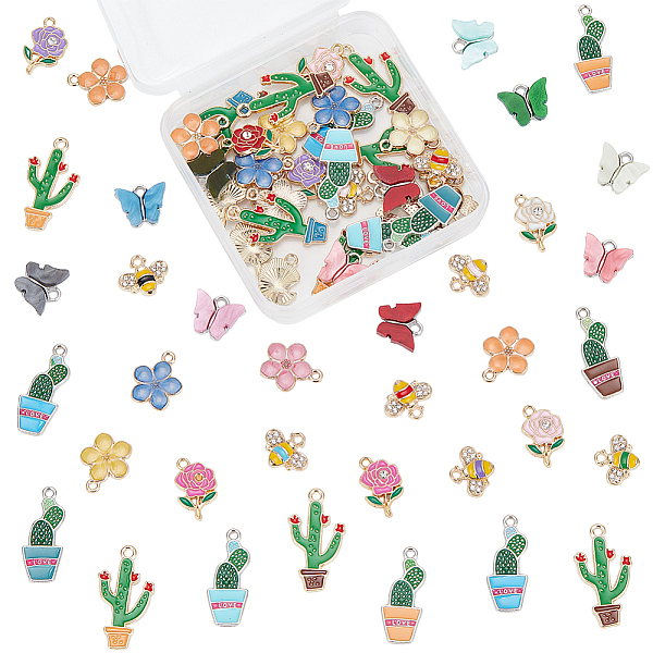 PandaHall 72Pcs 6 Style Alloy Pendants, Including Acrylic and Enamel, Cactus/Flower/Bee/Butterfly, Mixed Color, 12.5~29x11~16x1.5~3mm, Hole..., Multicolor
PandaHall 72Pcs 6 Style Alloy Pendants, Including Acrylic and Enamel, Cactus/Flower/Bee/Butterfly, Mixed Color, 12.5~29x11~16x1.5~3mm, Hole..., Multicolor
