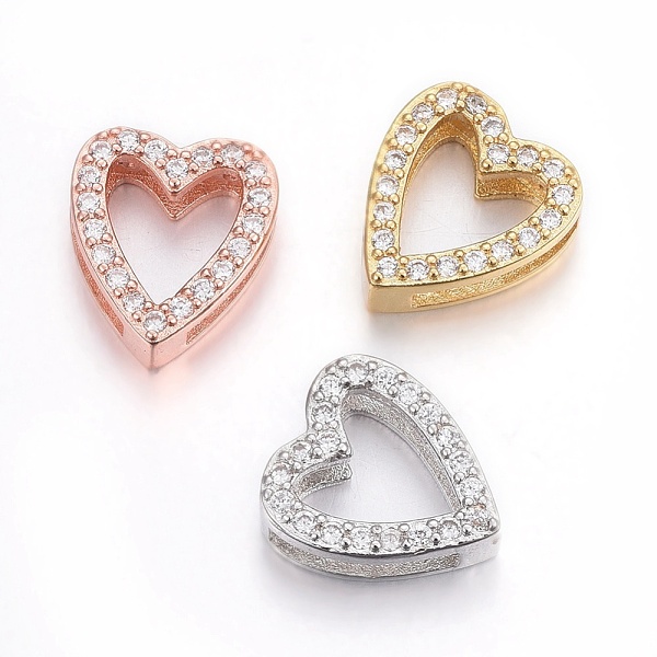 PandaHall Brass Micro Pave Cubic Zirconia Slide Charms, Long-Lasting Plated, Cadmium Free & Nickel Free & Lead Free, Heart, Clear, Mixed...
PandaHall Brass Micro Pave Cubic Zirconia Slide Charms, Long-Lasting Plated, Cadmium Free & Nickel Free & Lead Free, Heart, Clear, Mixed...
