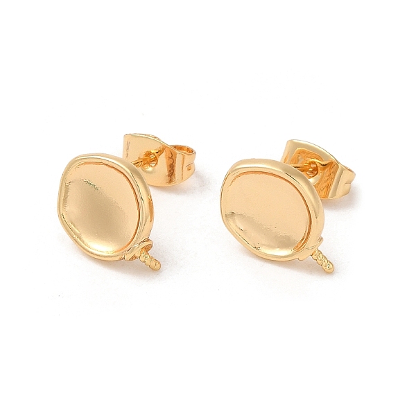 PandaHall Twist Flat Round Brass Stud Earring Findings, with 925 Sterling Silver Pins, for Half Drilled Beads, Real 18K Gold Plated, 12x9mm...
PandaHall Twist Flat Round Brass Stud Earring Findings, with 925 Sterling Silver Pins, for Half Drilled Beads, Real 18K Gold Plated, 12x9mm...