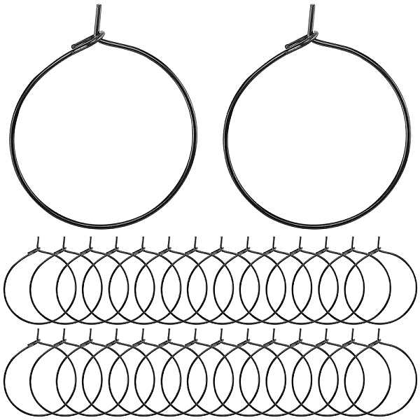 PandaHall SUNNYCLUE 50Pcs 304 Stainless Steel Hoop Earring Findings, Wine Glass Charm Rings, Electrophoresis Black, 21 Gauge, 25x4mm, Pin...
PandaHall SUNNYCLUE 50Pcs 304 Stainless Steel Hoop Earring Findings, Wine Glass Charm Rings, Electrophoresis Black, 21 Gauge, 25x4mm, Pin...