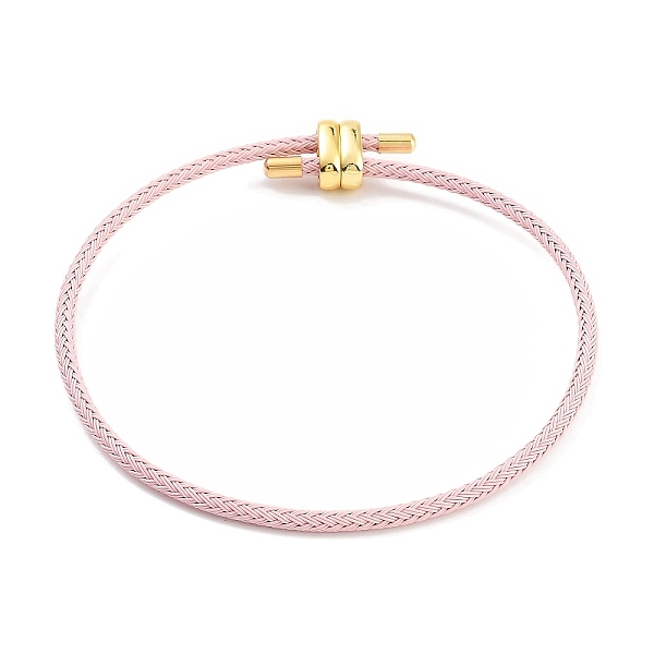 PandaHall Braided Steel Wire Bracelets Making, with Golden Tone Brass Beads, Misty Rose, Inner Diameter: 3-1/8 inch(8cm) Steel
PandaHall Braided Steel Wire Bracelets Making, with Golden Tone Brass Beads, Misty Rose, Inner Diameter: 3-1/8 inch(8cm) Steel