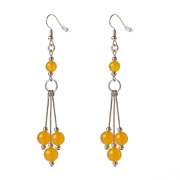 PandaHall Natural Malaysia Jade Ball Beads Long Dangle Earring for Lady, Brass Wrap Stone Drop Earrings, Platinum, Gold, 88mm, Pin: 0.7mm...
PandaHall Natural Malaysia Jade Ball Beads Long Dangle Earring for Lady, Brass Wrap Stone Drop Earrings, Platinum, Gold, 88mm, Pin: 0.7mm...