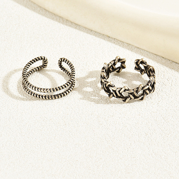PandaHall 2Pcs 2 Style Brass Open Cuff Rings Set, Stackable Rings, Star, Antique Silver, Inner Diameter: 14~17mm, 1Pc/style Brass Star
PandaHall 2Pcs 2 Style Brass Open Cuff Rings Set, Stackable Rings, Star, Antique Silver, Inner Diameter: 14~17mm, 1Pc/style Brass Star