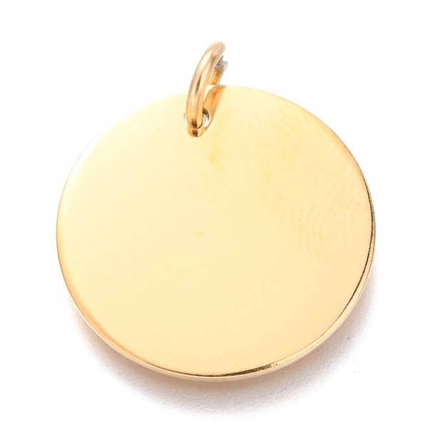PandaHall Ion Plating(IP) 304 Stainless Steel Charms, Manual Polishing, with Jump Rings, Blank Stamping Tag, Flat Round, Golden, 20x1mm...
PandaHall Ion Plating(IP) 304 Stainless Steel Charms, Manual Polishing, with Jump Rings, Blank Stamping Tag, Flat Round, Golden, 20x1mm...