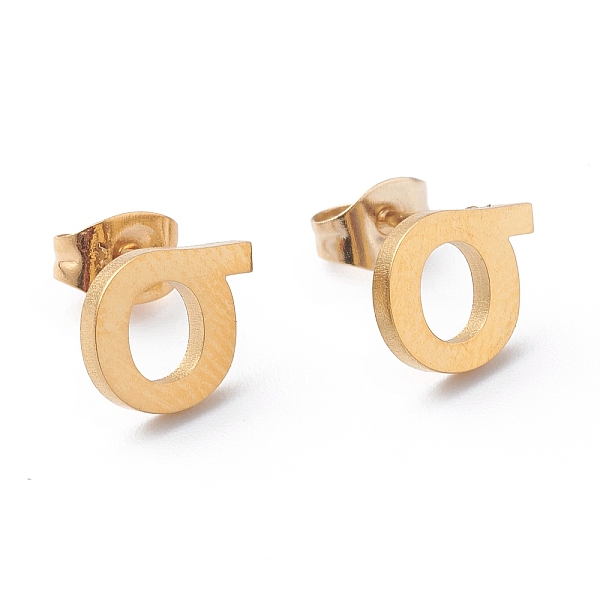 PandaHall Ion Plating(IP) 304 Stainless Steel Stud Earrings, with Ear Nuts, Manual Polishing, Greek Alphabet, Letter.S, 9.5x7.5x1mm, Pin...
PandaHall Ion Plating(IP) 304 Stainless Steel Stud Earrings, with Ear Nuts, Manual Polishing, Greek Alphabet, Letter.S, 9.5x7.5x1mm, Pin...