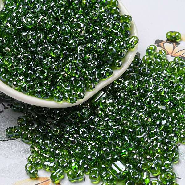 PandaHall Glass Seed Beads, Transparent Colours Luster, Peanut Shape, Olive Drab, 6x3x3mm, Hole: 1.2mm, about 6250pcs/pound Glass Peanut
PandaHall Glass Seed Beads, Transparent Colours Luster, Peanut Shape, Olive Drab, 6x3x3mm, Hole: 1.2mm, about 6250pcs/pound Glass Peanut