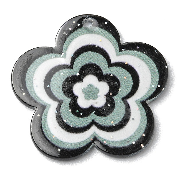 PandaHall Acrylic Pendants with Glitter Powder, Flower, Aqua, 30.5x31.5x1.8mm, Hole: 1.8mm Acrylic Flower Cyan
PandaHall Acrylic Pendants with Glitter Powder, Flower, Aqua, 30.5x31.5x1.8mm, Hole: 1.8mm Acrylic Flower Cyan