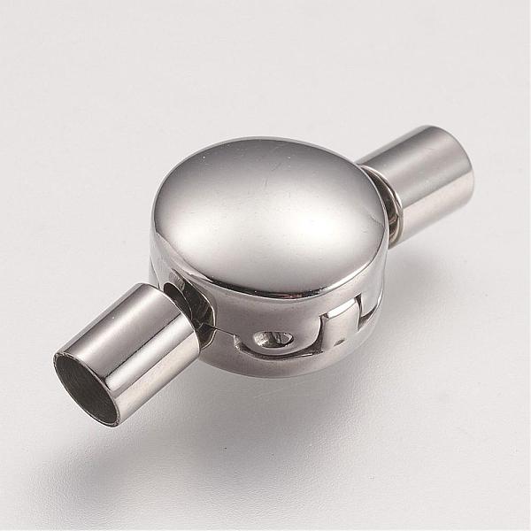 PandaHall 304 Stainless Steel European Clasps with Cord Ends, Flat Round, Stainless Steel Color, 19x10x6mm, Hole: 3mm 304 Stainless Steel...
PandaHall 304 Stainless Steel European Clasps with Cord Ends, Flat Round, Stainless Steel Color, 19x10x6mm, Hole: 3mm 304 Stainless Steel...