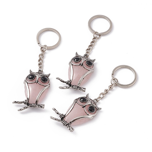 PandaHall Owl Natural Rose Quartz Pendant Keychain, with Alloy & Iron Findings, 10cm Rose Quartz Owl
PandaHall Owl Natural Rose Quartz Pendant Keychain, with Alloy & Iron Findings, 10cm Rose Quartz Owl