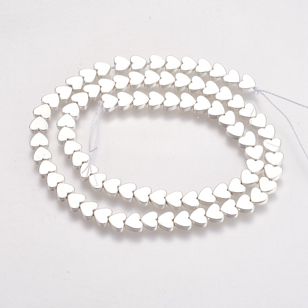 PandaHall Electroplate Non-magnetic Synthetic Hematite Beads Strands, Heart, Silver Plated, 5x6x2mm, Hole: 1mm, about 81~83pcs/strand, 16.1...
PandaHall Electroplate Non-magnetic Synthetic Hematite Beads Strands, Heart, Silver Plated, 5x6x2mm, Hole: 1mm, about 81~83pcs/strand, 16.1...