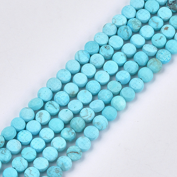 PandaHall Synthetic Turquoise Beads Strands, Faceted, Flat Round, 6~6.5x3.5mm, Hole: 0.8mm, about 59~60pcs/strand, 14.9 inch~15.1 inch...
PandaHall Synthetic Turquoise Beads Strands, Faceted, Flat Round, 6~6.5x3.5mm, Hole: 0.8mm, about 59~60pcs/strand, 14.9 inch~15.1 inch...