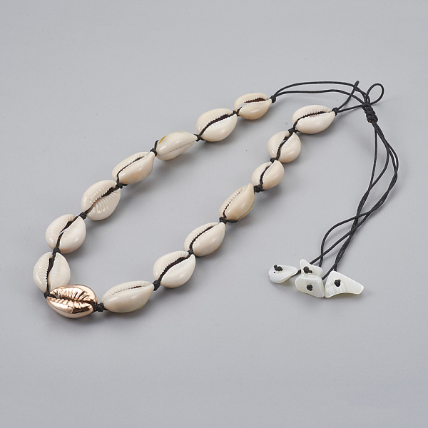 PandaHall Adjustable Cowrie Shell Beaded Necklaces, with Nylon Cord, Mixed Color, 11.8 inch~28.3 inch(30~72cm) Shell
PandaHall Adjustable Cowrie Shell Beaded Necklaces, with Nylon Cord, Mixed Color, 11.8 inch~28.3 inch(30~72cm) Shell