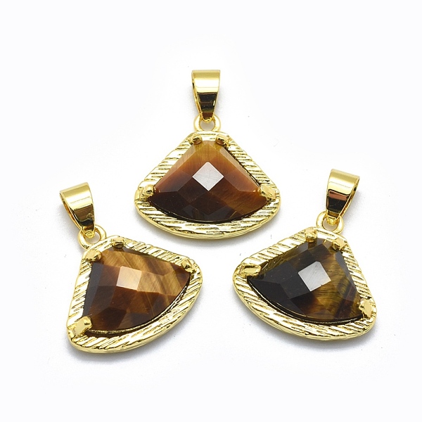 PandaHall Natural Tiger Eye Pendants, with Brass Findings, Triangle, Faceted, Golden, 17.5x19x6.5mm, Hole: 3.5x5mm Tiger Eye Triangle
PandaHall Natural Tiger Eye Pendants, with Brass Findings, Triangle, Faceted, Golden, 17.5x19x6.5mm, Hole: 3.5x5mm Tiger Eye Triangle