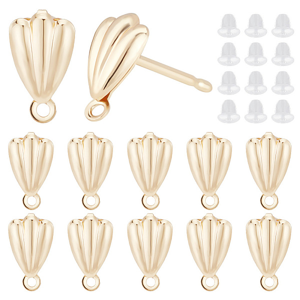 PandaHall HOBBIESAY 10 Pairs Brass Stud Earring Finding, with Horizontal Loops and 20Pcs Plastic Ear Nuts, Shell Shape, Golden, 9x5mm, Hole...
PandaHall HOBBIESAY 10 Pairs Brass Stud Earring Finding, with Horizontal Loops and 20Pcs Plastic Ear Nuts, Shell Shape, Golden, 9x5mm, Hole...