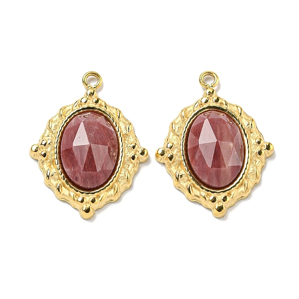 PandaHall Vacuum Plating 304 Stainless Steel Pendants, Faceted Natural Rhodonite Oval Charms, Real 18K Gold Plated, 19x15x4mm, Hole: 1.2mm...
PandaHall Vacuum Plating 304 Stainless Steel Pendants, Faceted Natural Rhodonite Oval Charms, Real 18K Gold Plated, 19x15x4mm, Hole: 1.2mm...
