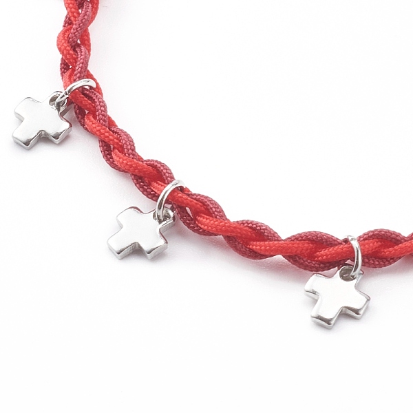 PandaHall Adjustable Nylon Thread Braided Bead Bracelets, with 304 Stainless Steel Cross Charms, Stainless Steel Color, Red, Inner Diameter...
PandaHall Adjustable Nylon Thread Braided Bead Bracelets, with 304 Stainless Steel Cross Charms, Stainless Steel Color, Red, Inner Diameter...