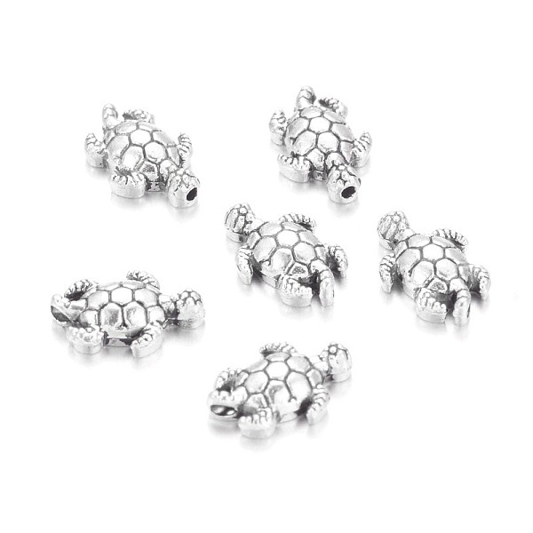 PandaHall Tibetan Style Alloy Beads, Tortoise, Cadmium Free & Nickel Free & Lead Free, Antique Silver, 12.5x9x4mm, Hole: 1mm Alloy Tortoise
PandaHall Tibetan Style Alloy Beads, Tortoise, Cadmium Free & Nickel Free & Lead Free, Antique Silver, 12.5x9x4mm, Hole: 1mm Alloy Tortoise
