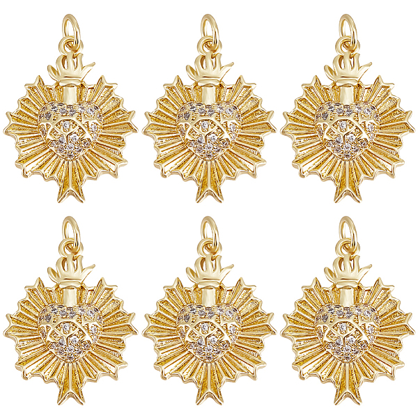 PandaHall Beebeecraft 6Pcs Rack Plating Brass Micro Pave Cubic Zirconia Pendants, with Jump Ring, Long-Lasting Plated, Cadmium Free & Lead..., Clear
PandaHall Beebeecraft 6Pcs Rack Plating Brass Micro Pave Cubic Zirconia Pendants, with Jump Ring, Long-Lasting Plated, Cadmium Free & Lead..., Clear
