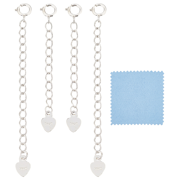 PandaHall BENECREAT 4Pcs 2 Styles 925 Sterling Silver Plated Sterling Silver Curb Chain Extender, End Chain with Lobster Claw Clasps and...
PandaHall BENECREAT 4Pcs 2 Styles 925 Sterling Silver Plated Sterling Silver Curb Chain Extender, End Chain with Lobster Claw Clasps and...