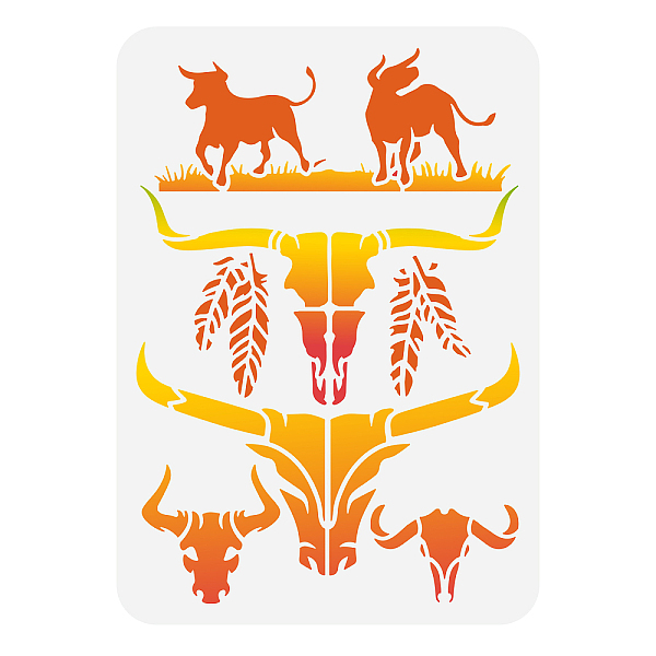 PandaHall FINGERINSPIRE Cow Skull Painting Stencils 8.3x11.7 inch Plastic Feathered Bull Head Drawing Painting Stencils 2 Bulls & 4 Bull...
PandaHall FINGERINSPIRE Cow Skull Painting Stencils 8.3x11.7 inch Plastic Feathered Bull Head Drawing Painting Stencils 2 Bulls & 4 Bull...