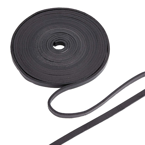 PandaHall Gorgecraft Flat Cowhide Leather Cord, for Jewelry Making, Black, 8x3mm Cowhide Flat Black
PandaHall Gorgecraft Flat Cowhide Leather Cord, for Jewelry Making, Black, 8x3mm Cowhide Flat Black