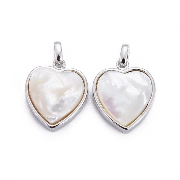 PandaHall Natural White Shell Mother of Pearl Shell Pendants, with Brass Settings, Heart, Platinum, 13x11x4.5mm, Hole: 2x3mm White Shell...
PandaHall Natural White Shell Mother of Pearl Shell Pendants, with Brass Settings, Heart, Platinum, 13x11x4.5mm, Hole: 2x3mm White Shell...