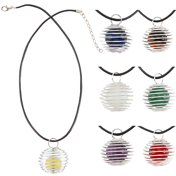 PandaHall SUNNYCLUE DIY Bead Cage Necklace Making Kits, Including Iron Wire Pendants, Mixed Stone Round Beads, Waxed Cotton Cord Necklace...
PandaHall SUNNYCLUE DIY Bead Cage Necklace Making Kits, Including Iron Wire Pendants, Mixed Stone Round Beads, Waxed Cotton Cord Necklace...