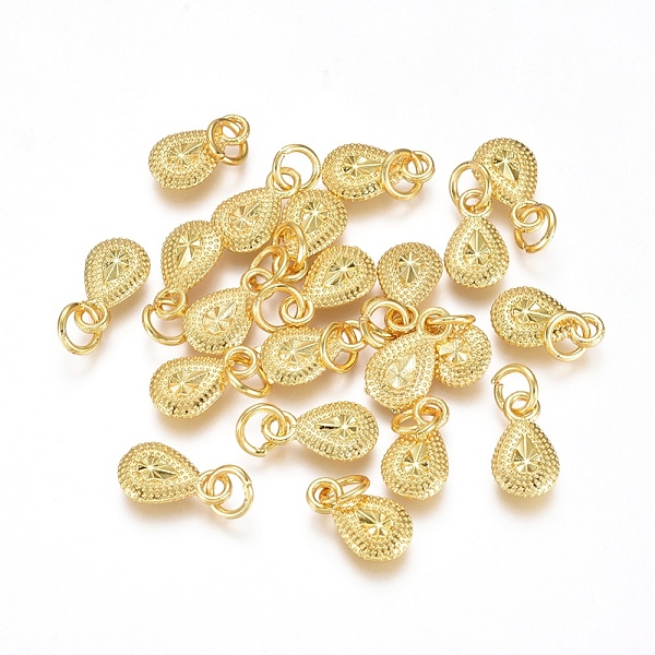 PandaHall Electroplated Alloy Charms, Long-Lasting Plated, with Brass Jump Ring, Teardrop, Golden, 11x6.5x2.5mm, Hole: 3.5mm Alloy Teardrop
PandaHall Electroplated Alloy Charms, Long-Lasting Plated, with Brass Jump Ring, Teardrop, Golden, 11x6.5x2.5mm, Hole: 3.5mm Alloy Teardrop