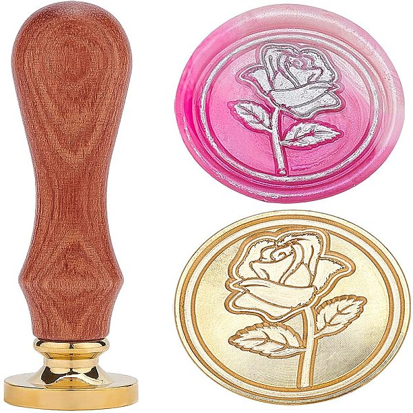 PandaHall DIY Scrapbook, Brass Wax Seal Stamp and Wood Handle Sets, Rose, Golden, 8.9x2.5cm, Stamps: 25x14.5mm Brass
PandaHall DIY Scrapbook, Brass Wax Seal Stamp and Wood Handle Sets, Rose, Golden, 8.9x2.5cm, Stamps: 25x14.5mm Brass