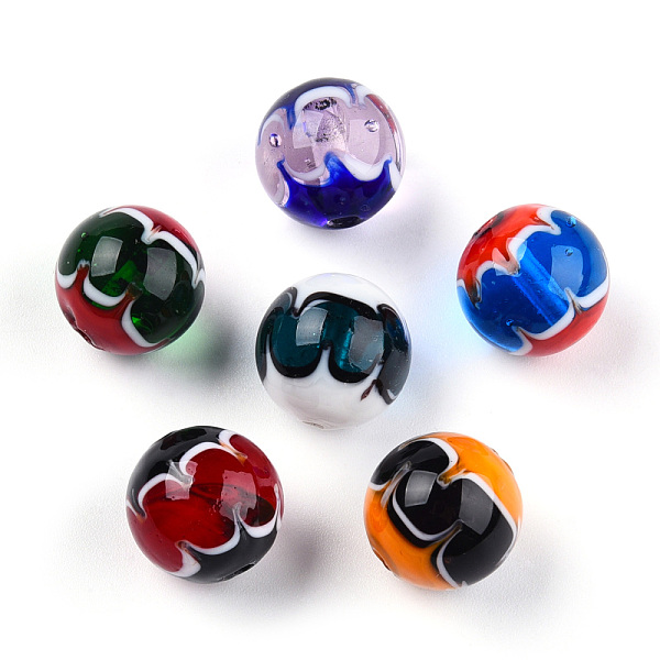 PandaHall Handmade Lampwork Beads, Round, Mixed Color, 13mm, Hole: 1.6~1.8mm Lampwork Round Multicolor
PandaHall Handmade Lampwork Beads, Round, Mixed Color, 13mm, Hole: 1.6~1.8mm Lampwork Round Multicolor