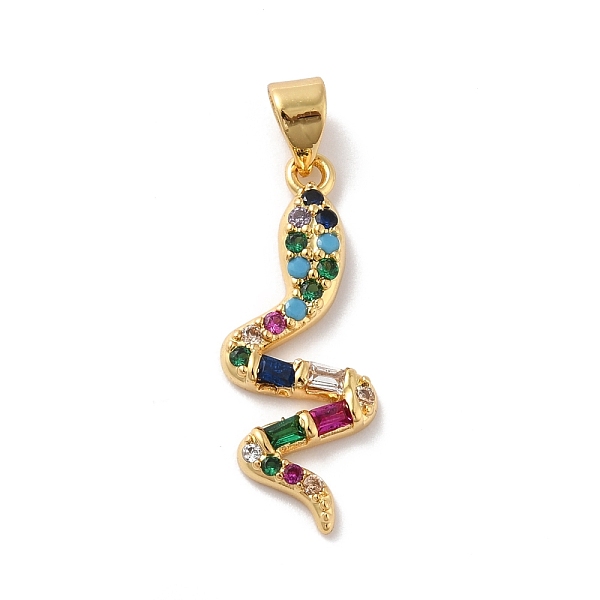 PandaHall Rack Plating Brass Micro Pave Cubic Zirconia Pendants, Cadmium Free & Lead Free, Real 18K Gold Plated, Snake, Colorful...
PandaHall Rack Plating Brass Micro Pave Cubic Zirconia Pendants, Cadmium Free & Lead Free, Real 18K Gold Plated, Snake, Colorful...