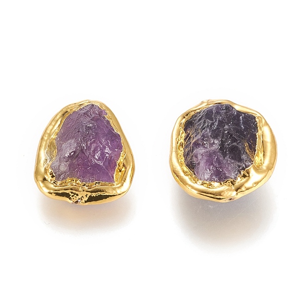 PandaHall Raw Rough Natural Amethyst Beads, with Golden Plated Brass Edge, Nuggets, 16~26x13~21x8~17mm, Hole: 0.8~0.9mm Amethyst Nuggets
PandaHall Raw Rough Natural Amethyst Beads, with Golden Plated Brass Edge, Nuggets, 16~26x13~21x8~17mm, Hole: 0.8~0.9mm Amethyst Nuggets