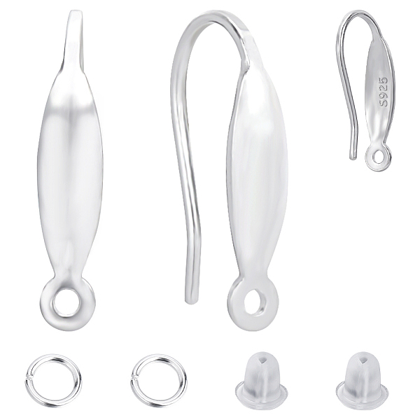 PandaHall CREATCABIN 3 Pairs 925 Sterling Silver Earring Hooks, Ear Wire, with 10Pcs Brass Jump Rings & 10Pcs Plastic Ear Nuts & S925 Stamp...
PandaHall CREATCABIN 3 Pairs 925 Sterling Silver Earring Hooks, Ear Wire, with 10Pcs Brass Jump Rings & 10Pcs Plastic Ear Nuts & S925 Stamp...