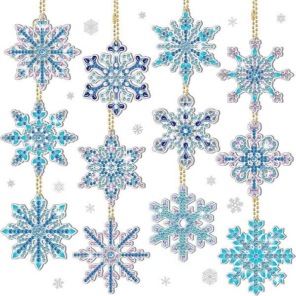 PandaHall DIY Diamond Painting Christmas Snowflake Pendant Decoration Kits, Including Acrylic Board, Keychain Clasp, Bead Chain, Resin...
PandaHall DIY Diamond Painting Christmas Snowflake Pendant Decoration Kits, Including Acrylic Board, Keychain Clasp, Bead Chain, Resin...