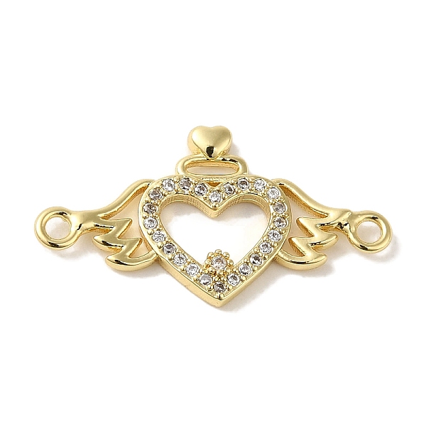 PandaHall Rack Plating Brass Micro Pave Cubic Zirconia Connector Charms, Cadmium Free & Lead Free, Long-Lasting Plated, Heart & Wing, Real..., Clear
PandaHall Rack Plating Brass Micro Pave Cubic Zirconia Connector Charms, Cadmium Free & Lead Free, Long-Lasting Plated, Heart & Wing, Real..., Clear