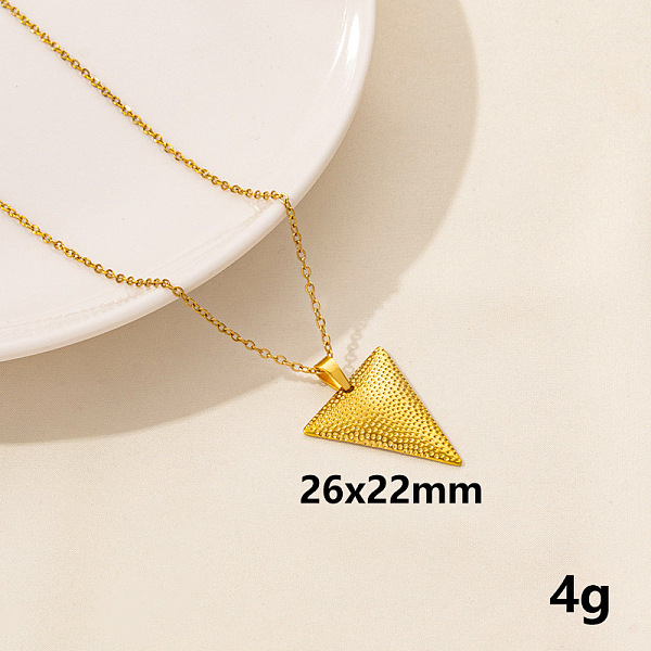 PandaHall 304 Stainless Steel Triangle Pendant Necklaces, Cable Chain Necklaces Stainless Steel Triangle
PandaHall 304 Stainless Steel Triangle Pendant Necklaces, Cable Chain Necklaces Stainless Steel Triangle