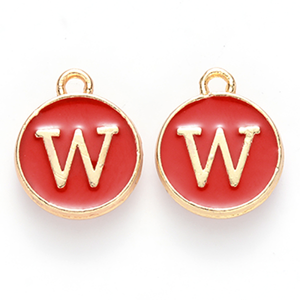 PandaHall Golden Plated Alloy Enamel Charms, Cadmium Free & Lead Free, Enamelled Sequins, Flat Round, Red, Letter.W, 14x12x2mm, Hole: 1.5mm...
PandaHall Golden Plated Alloy Enamel Charms, Cadmium Free & Lead Free, Enamelled Sequins, Flat Round, Red, Letter.W, 14x12x2mm, Hole: 1.5mm...