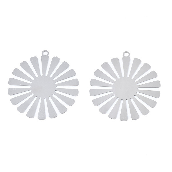 PandaHall 201 Stainless Steel Filigree Pendants, Etched Metal Embellishments, Flower, Stainless Steel Color, 26.5x25x0.2mm, Hole: 1.5mm 201...
PandaHall 201 Stainless Steel Filigree Pendants, Etched Metal Embellishments, Flower, Stainless Steel Color, 26.5x25x0.2mm, Hole: 1.5mm 201...