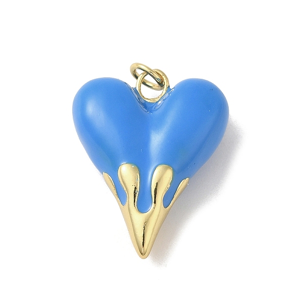 PandaHall Rack Plating Brass Pendants, with Enamel, Long-Lasting, Lead Free & Cadmium Free, Real 18K Gold Plated, Heart Charm, Dodger Blue...
PandaHall Rack Plating Brass Pendants, with Enamel, Long-Lasting, Lead Free & Cadmium Free, Real 18K Gold Plated, Heart Charm, Dodger Blue...