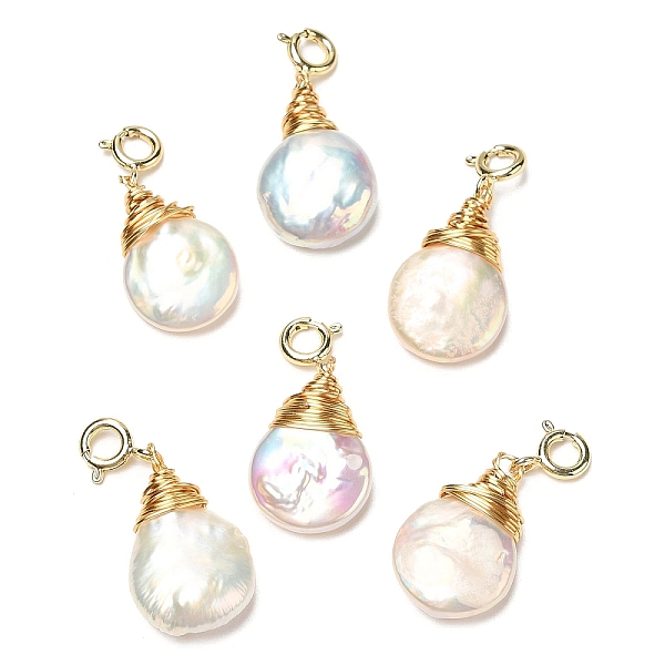 PandaHall Wire Wrapped Pearl Teardrop Pendant Decorations, with Brass Spring Ring Clasps, Real 14K Gold Plated, 26mm Pearl Teardrop
PandaHall Wire Wrapped Pearl Teardrop Pendant Decorations, with Brass Spring Ring Clasps, Real 14K Gold Plated, 26mm Pearl Teardrop