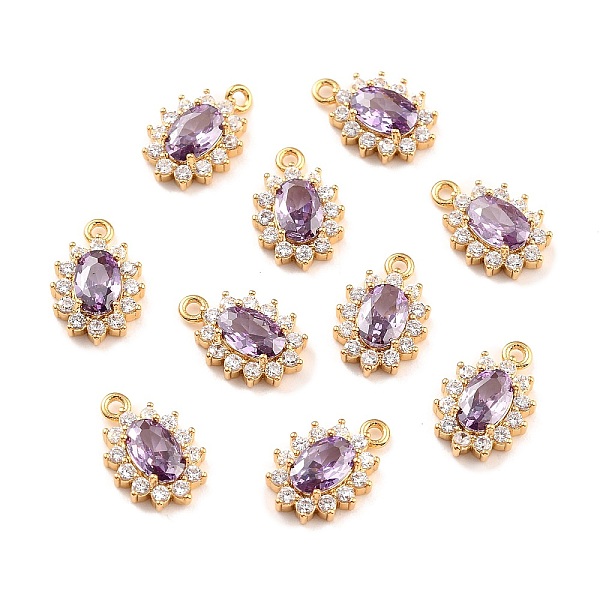 PandaHall Real 18K Gold Plated Brass Micro Pave Cubic Zirconia Charms, Cadmium Free & Nickel Free & Lead Free, Oval, Thistle, 12x8x3mm, Hole..., Purple
PandaHall Real 18K Gold Plated Brass Micro Pave Cubic Zirconia Charms, Cadmium Free & Nickel Free & Lead Free, Oval, Thistle, 12x8x3mm, Hole..., Purple