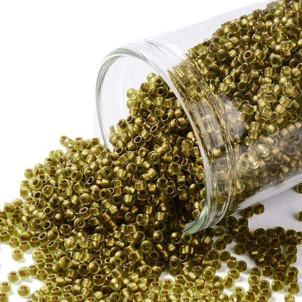 PandaHall TOHO Round Seed Beads, Japanese Seed Beads, (996FM) Bronze Lined Peridot Rainbow Matte, 15/0, 1.5mm, Hole: 0.7mm, about..., Brown
PandaHall TOHO Round Seed Beads, Japanese Seed Beads, (996FM) Bronze Lined Peridot Rainbow Matte, 15/0, 1.5mm, Hole: 0.7mm, about..., Brown