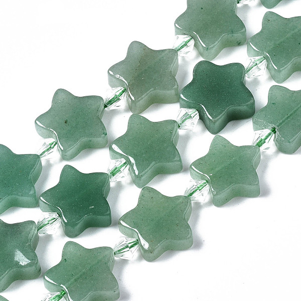 PandaHall Natural Green Aventurine Beads Strands, with Seed Beads, Star, 17x17x6mm, Hole: 1mm, about 19pcs/strand, 15.35 inch~15.55 inch...
PandaHall Natural Green Aventurine Beads Strands, with Seed Beads, Star, 17x17x6mm, Hole: 1mm, about 19pcs/strand, 15.35 inch~15.55 inch...