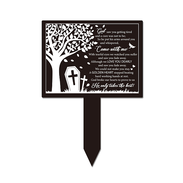 PandaHall GLOBLELAND Memorial Remembrance Plaque Stake Acrylic Plaque Memorial Commemoratory Sign Garden Remembrance Decoration for Yard..., Black
PandaHall GLOBLELAND Memorial Remembrance Plaque Stake Acrylic Plaque Memorial Commemoratory Sign Garden Remembrance Decoration for Yard..., Black